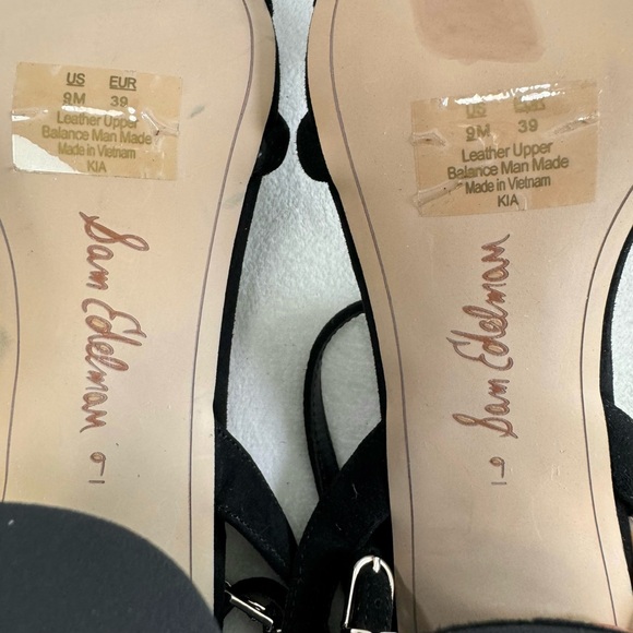 NWOT Sam Edelman Kia Black Suede Block Heel Sandals Size 9M - Picture 16 of 16